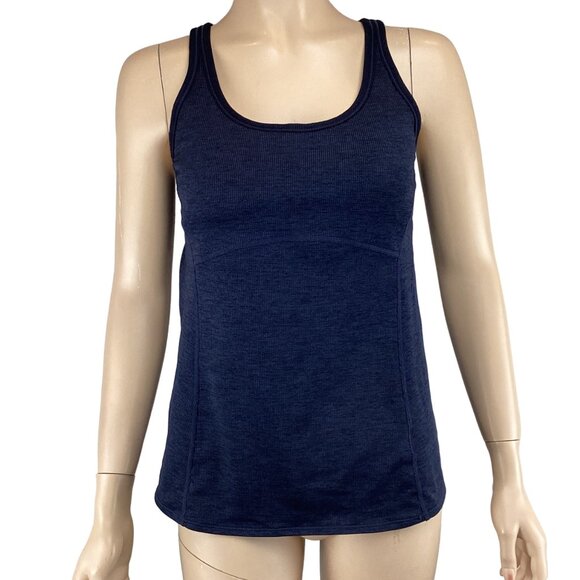 Prana Tops - PrAna Tank Top Medium Navy Blue Athletic Yoga Cut Out Back Stretch Yoga